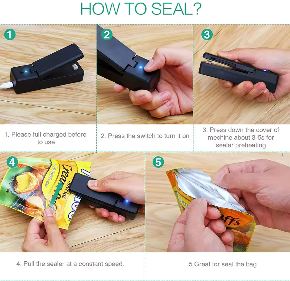 Mini Bag Sealer rechargeable